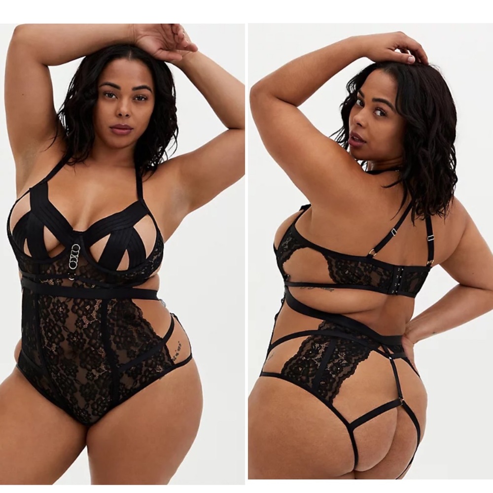 NWT torrid cut out strappy harness bodysuit